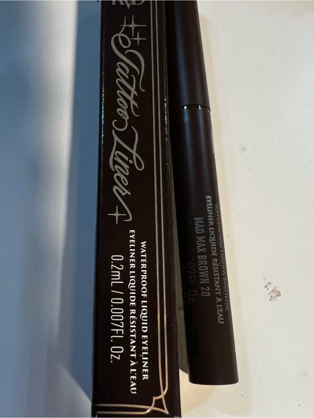 KVD Tattoo Liner Waterproof Liquid Eyeliner Mad Max Brown 20 MINI 0.2mL New
